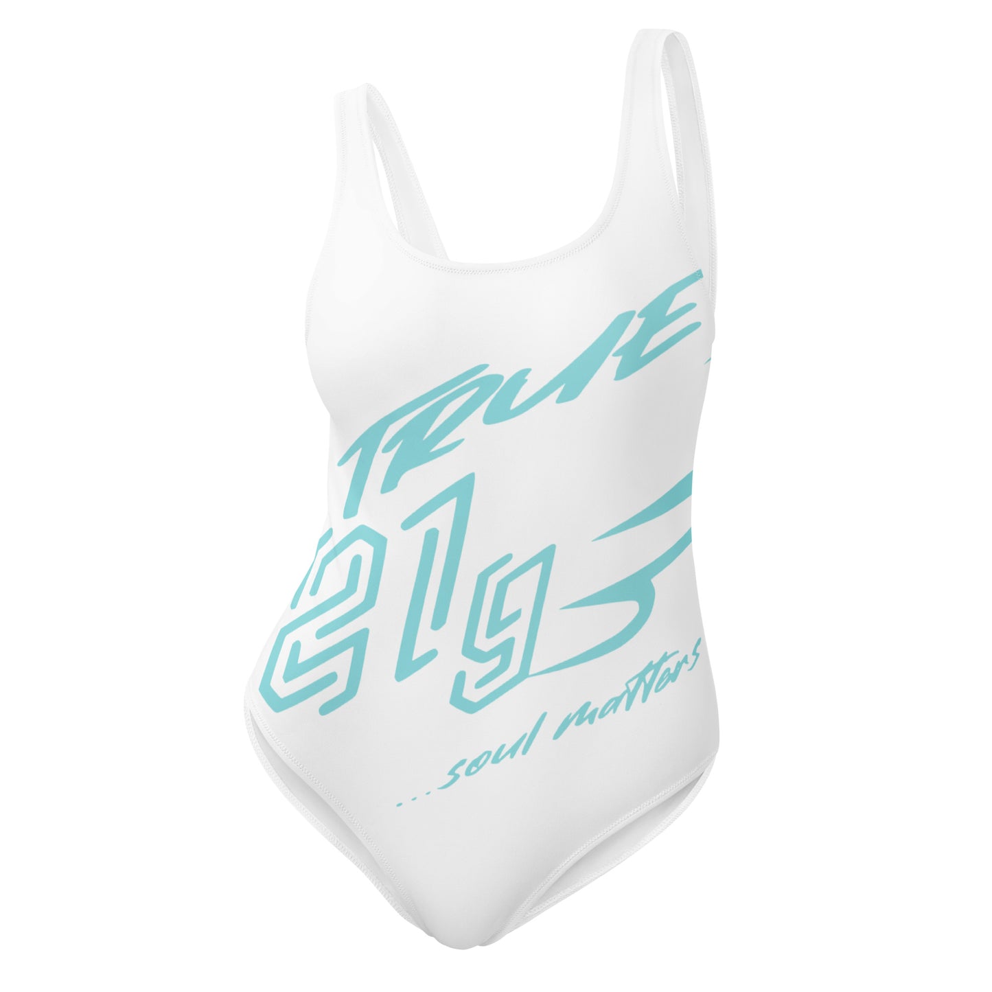 TRUE21G SWIMSUITE WHITE BLUE LABEL