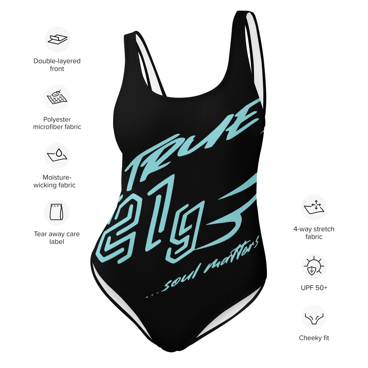 TRUE21G SWIMSUITE BLACK BLUE LABEL