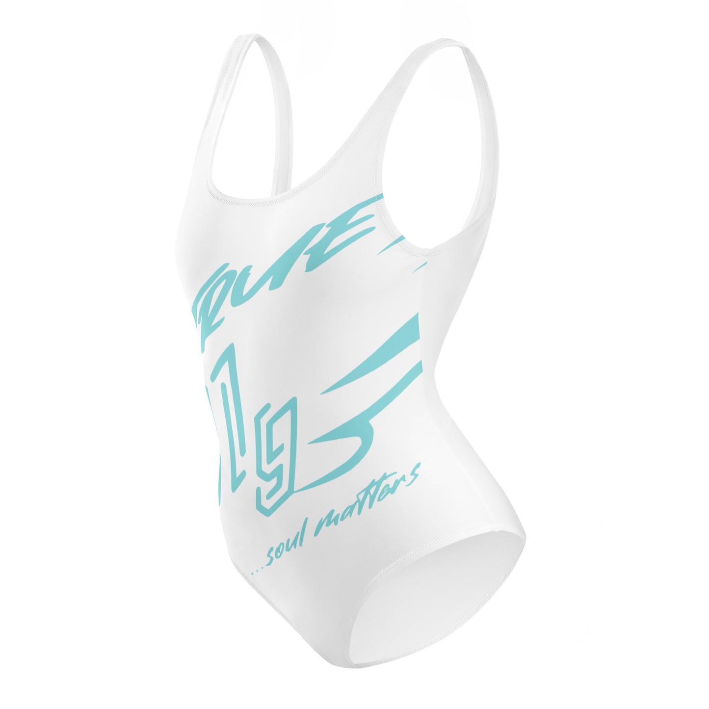 TRUE21G SWIMSUITE WHITE BLUE LABEL