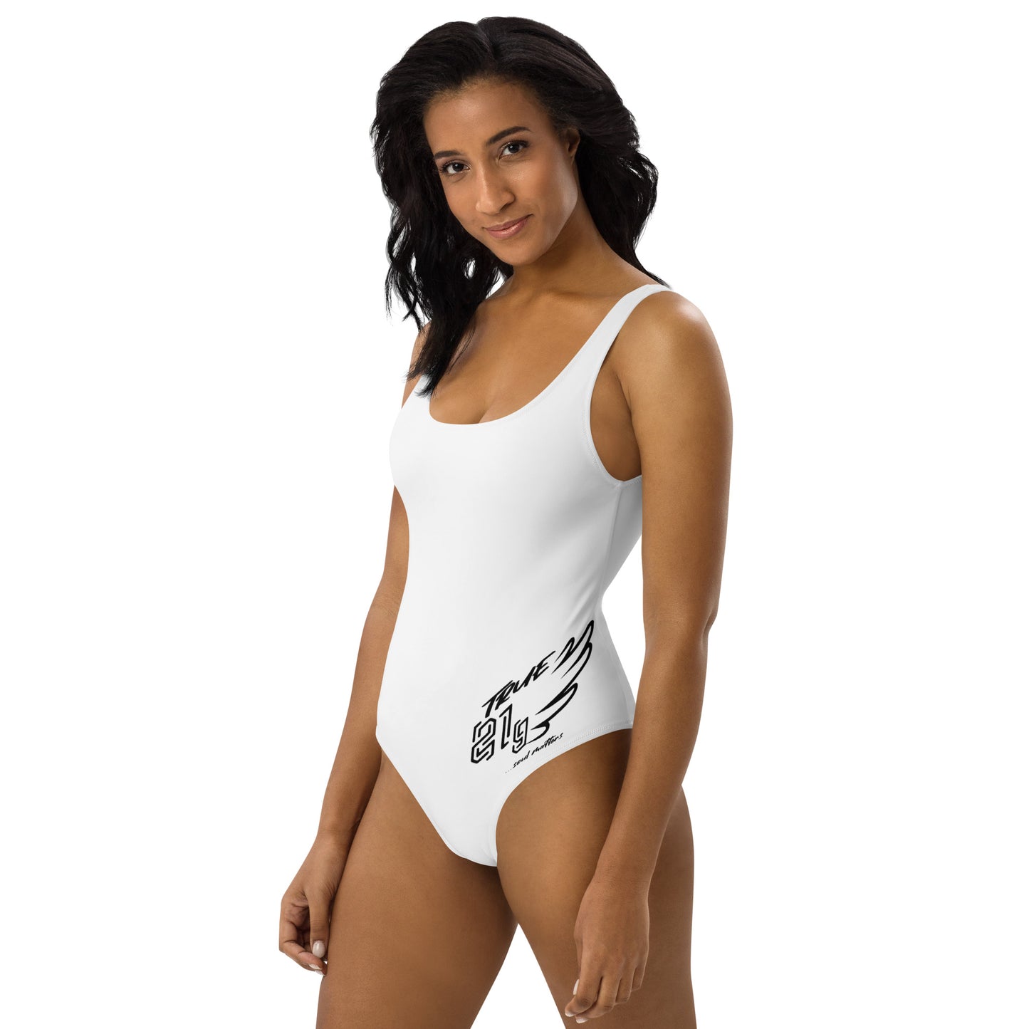 TRUE21G SWIMSUITE WHITE BLACK LABEL