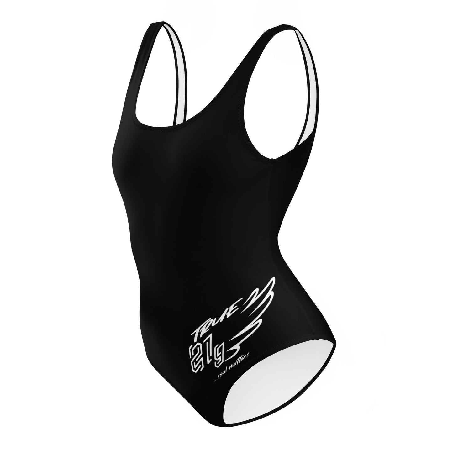 TRUE21G SWIMSUITE BLACK WHITE LABEL