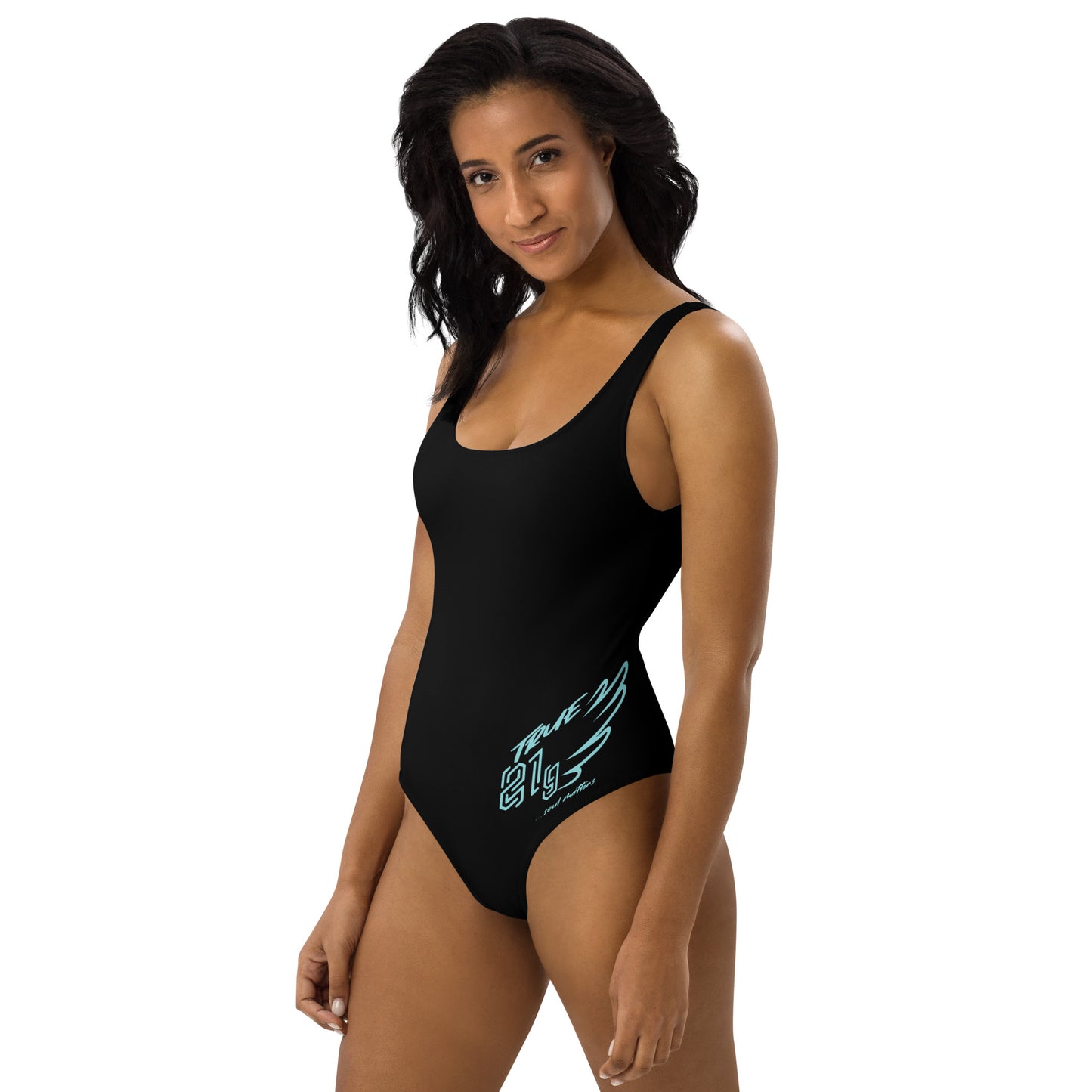 TRUE21G SWIMSUITE BLACK BLUE LABEL
