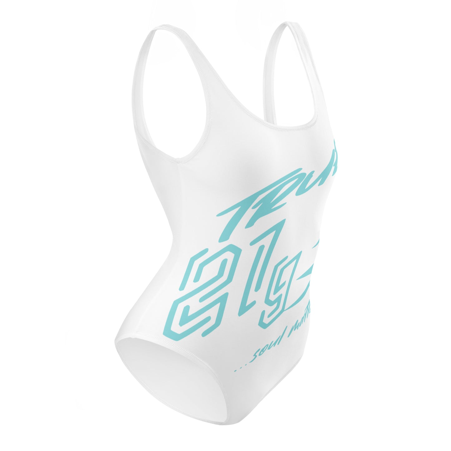 TRUE21G SWIMSUITE WHITE BLUE LABEL