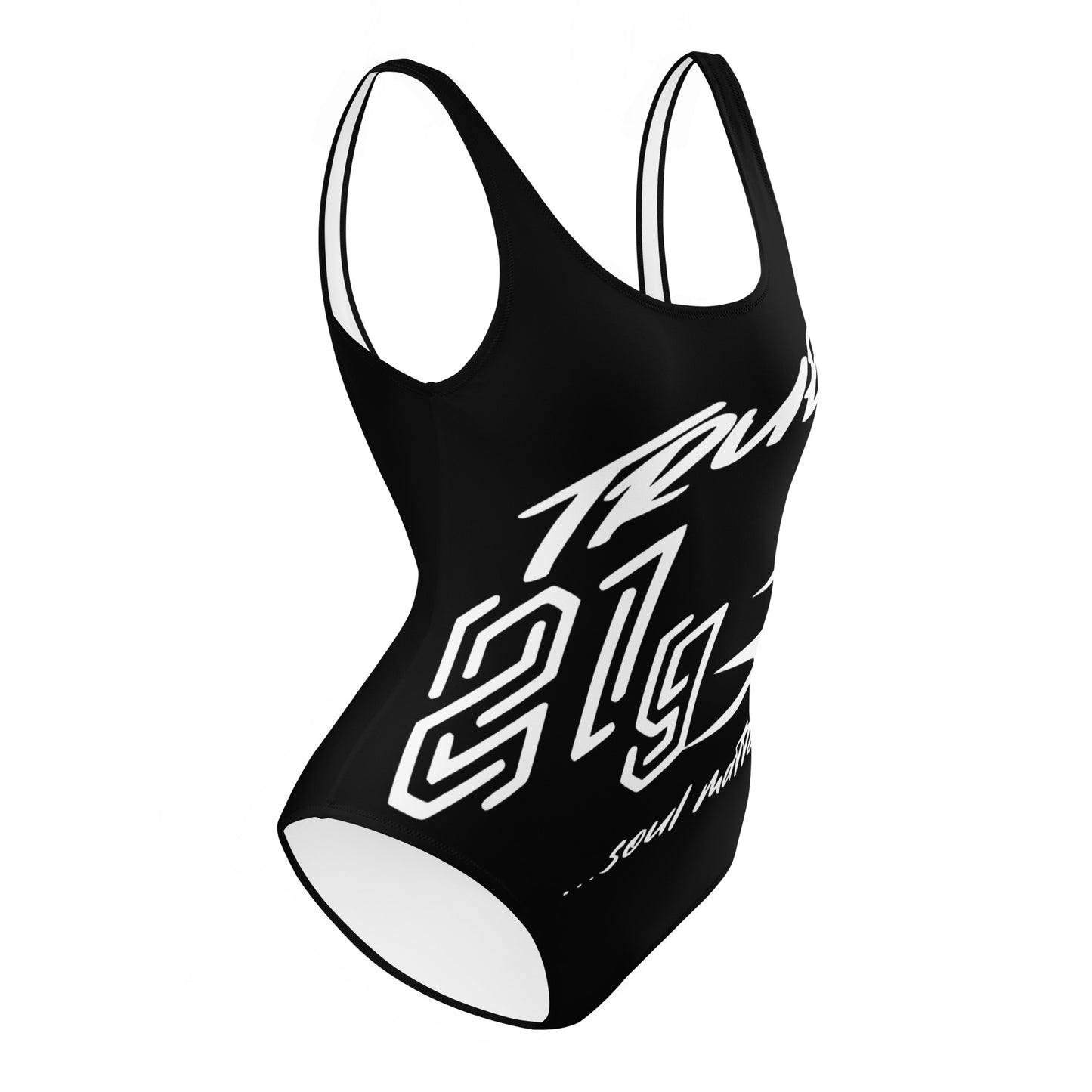 TRUE21G SWIMSUITE BLACK WHITE LABEL