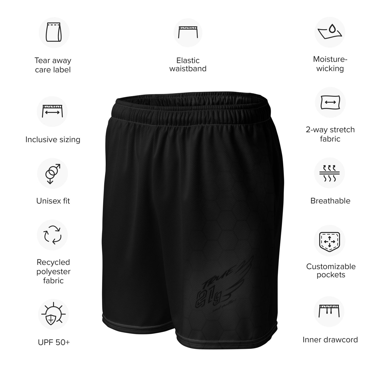 GYM SHORT BLACK SERIES HEX