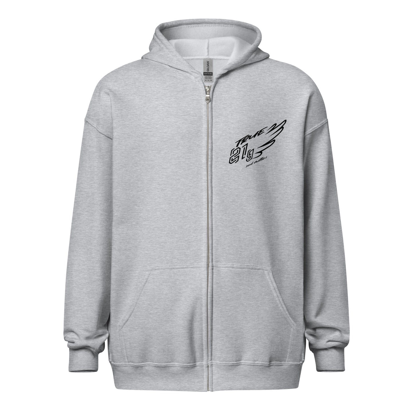 TRUE21G ZIP HOODIE BLACK LABEL