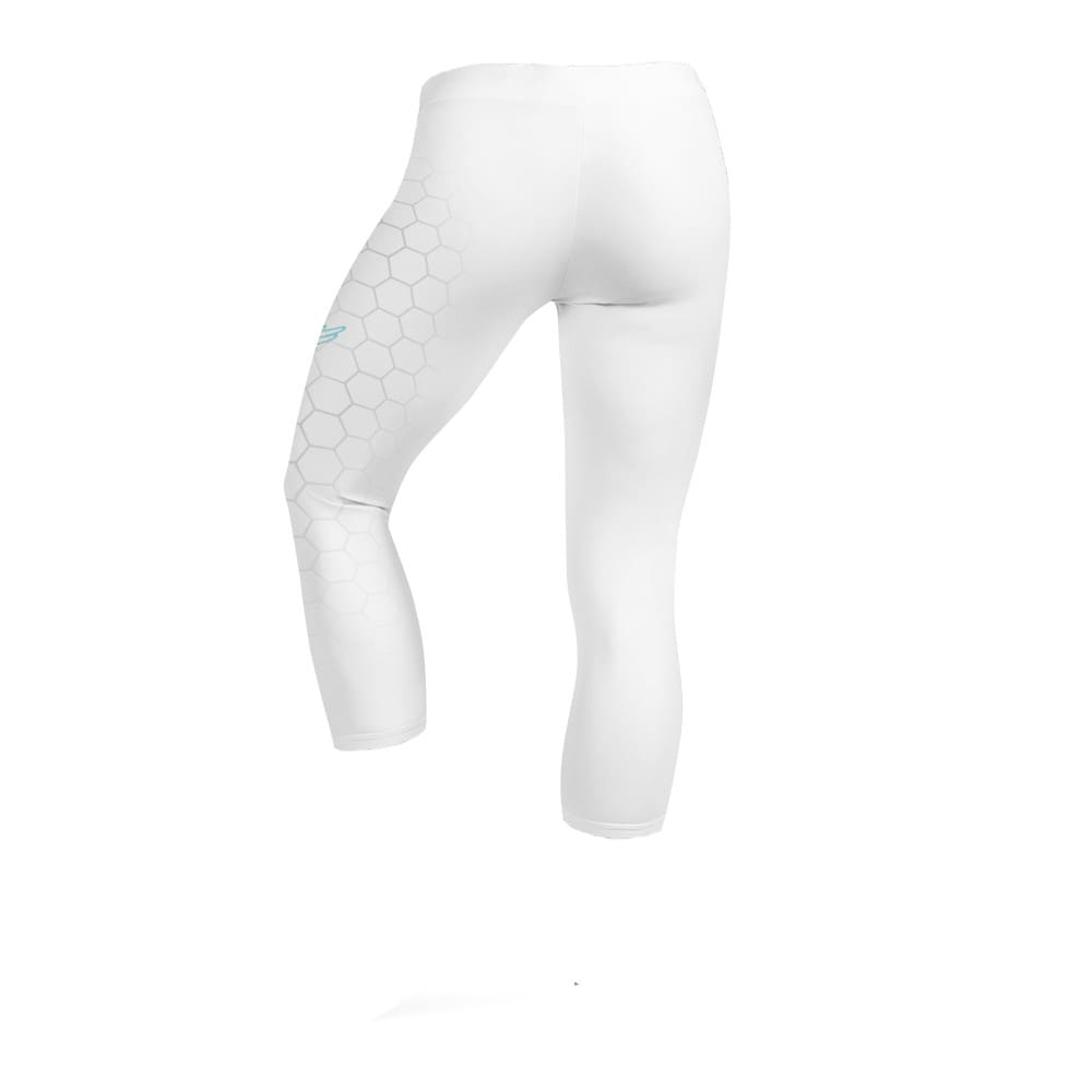 GYM CAPRI LEGGINGS  WHITE HEX