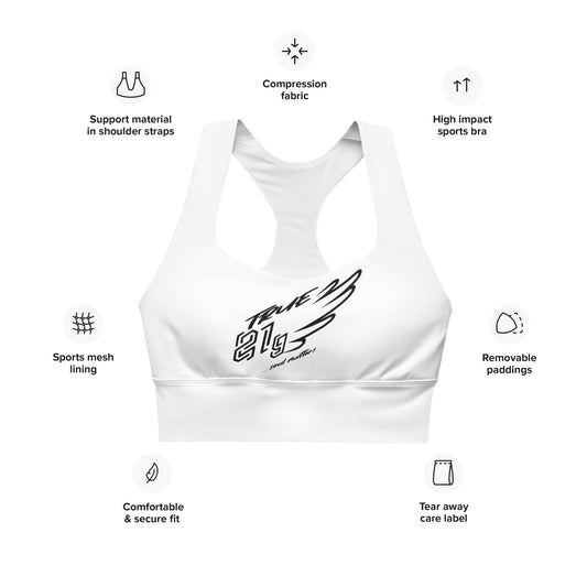 TRUE21G LONGLINE SPORTS BRA BLACK LABEL