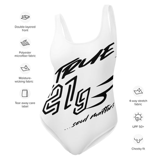 TRUE21G SWIMSUITE WHITE BLACK LABEL