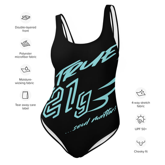 TRUE21G SWIMSUITE BLACK BLUE LABEL