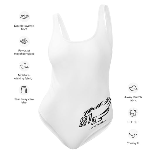 TRUE21G SWIMSUITE WHITE BLACK LABEL