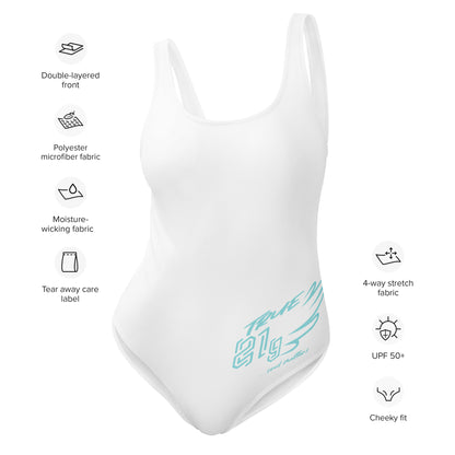 TRUE21G SWIMSUITE WHITE BLUE LABEL