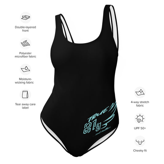 TRUE21G SWIMSUITE BLACK BLUE LABEL