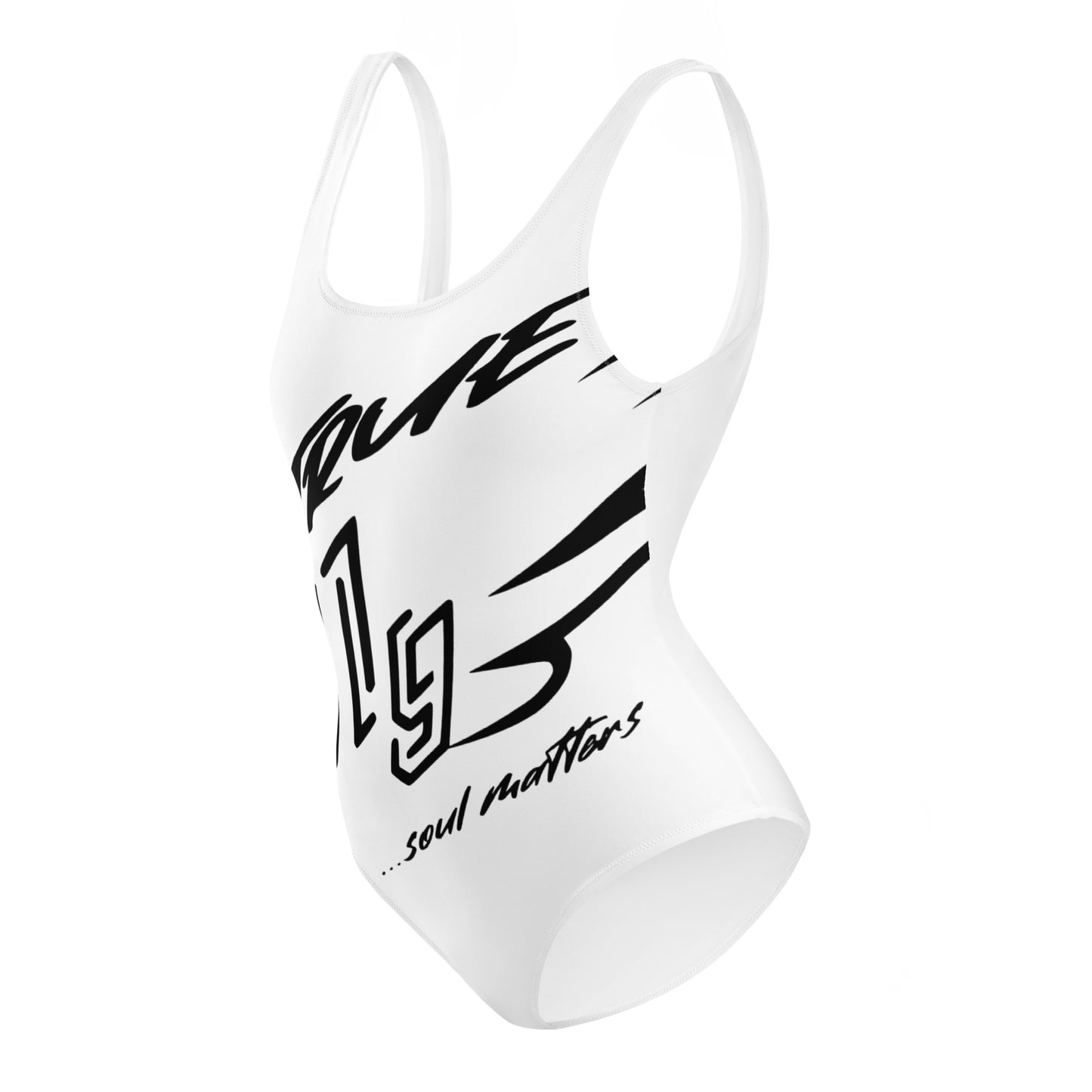 TRUE21G SWIMSUITE WHITE BLACK LABEL