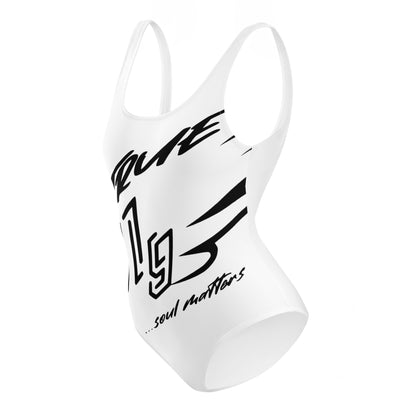 TRUE21G SWIMSUITE WHITE BLACK LABEL