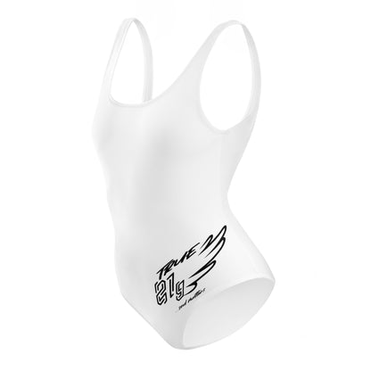 TRUE21G SWIMSUITE WHITE BLACK LABEL