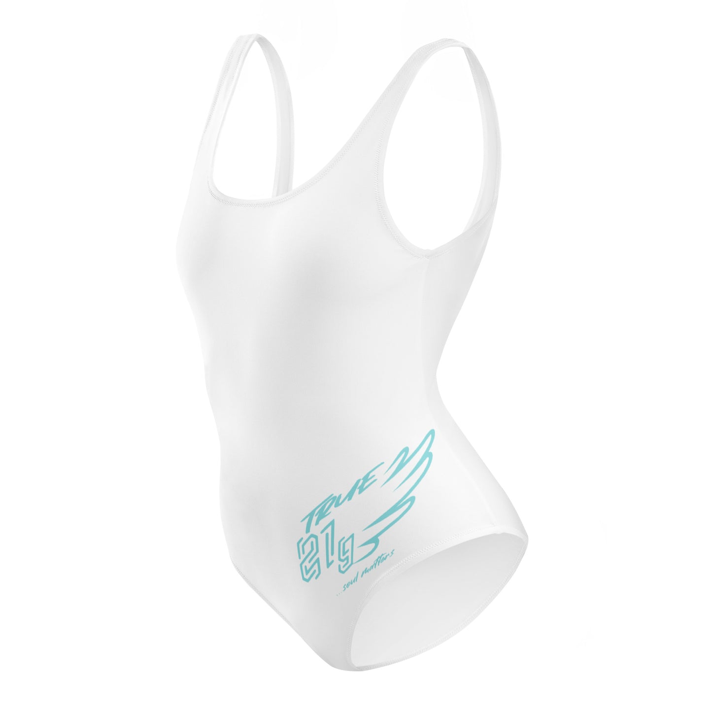 TRUE21G SWIMSUITE WHITE BLUE LABEL