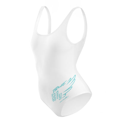 TRUE21G SWIMSUITE WHITE BLUE LABEL