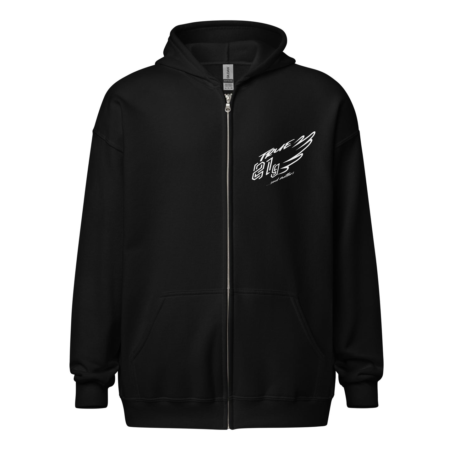TRUE21G ZIP HOODIE WHITE LABEL